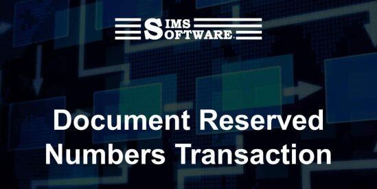 Document Reserved Numbers Transaction