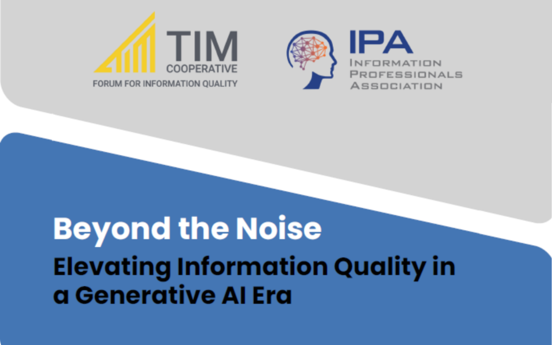 Proud Sponsor of Beyond the Noise – Elevating Information Quality in a Generative AI Era Symposium